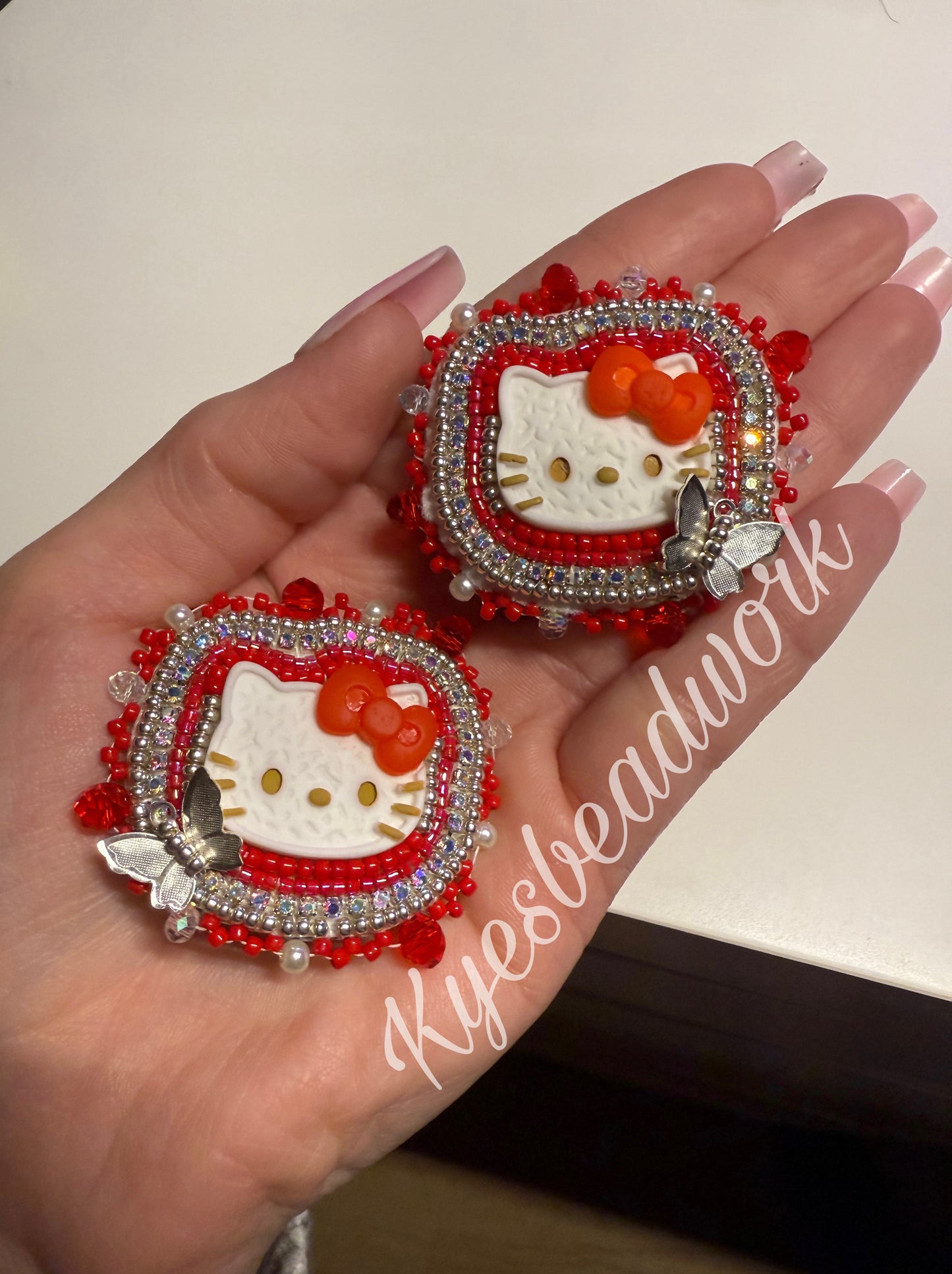 Silver Hello Kitty Earrings