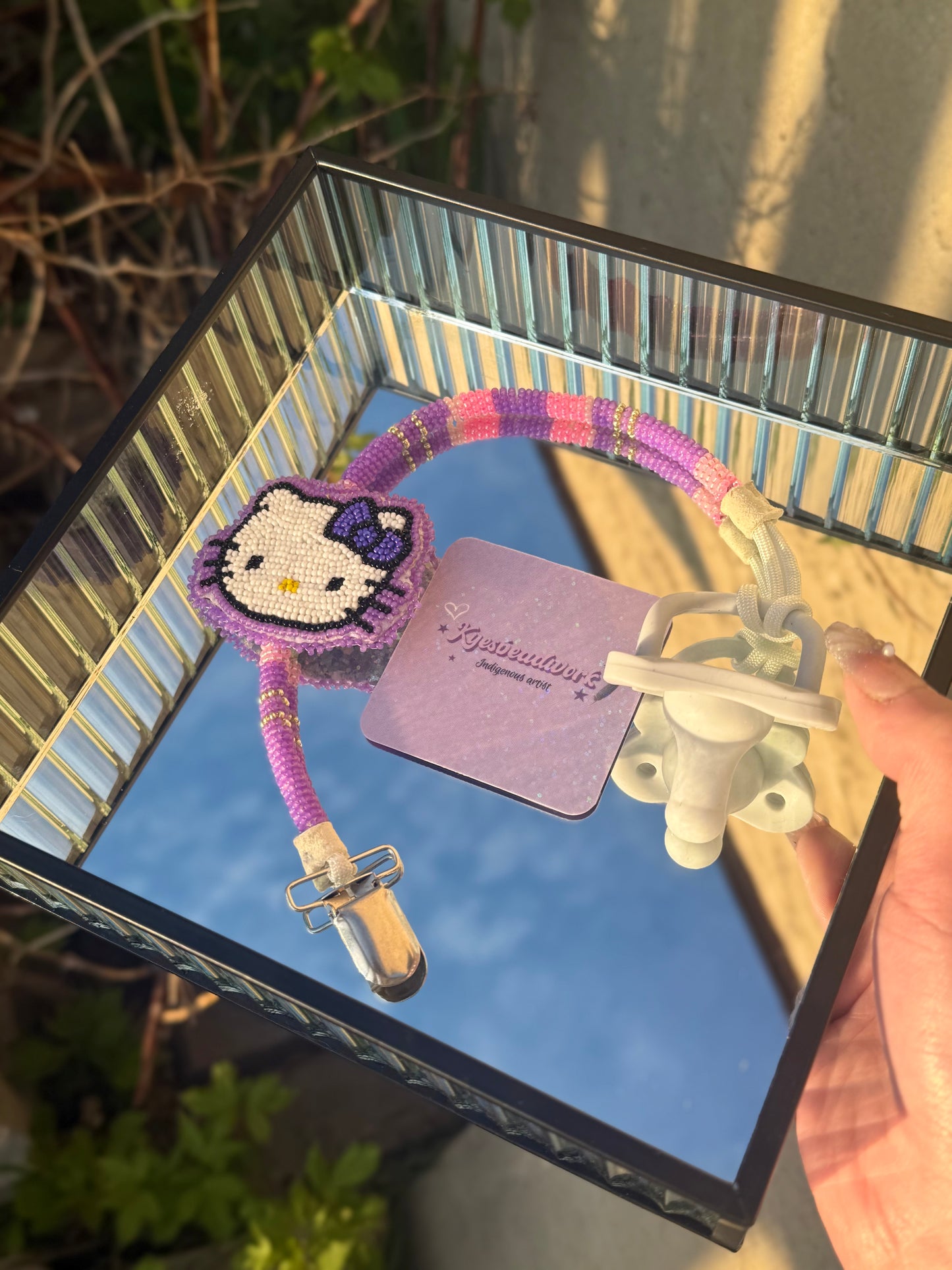 Hello Kitty Pacifier Clip