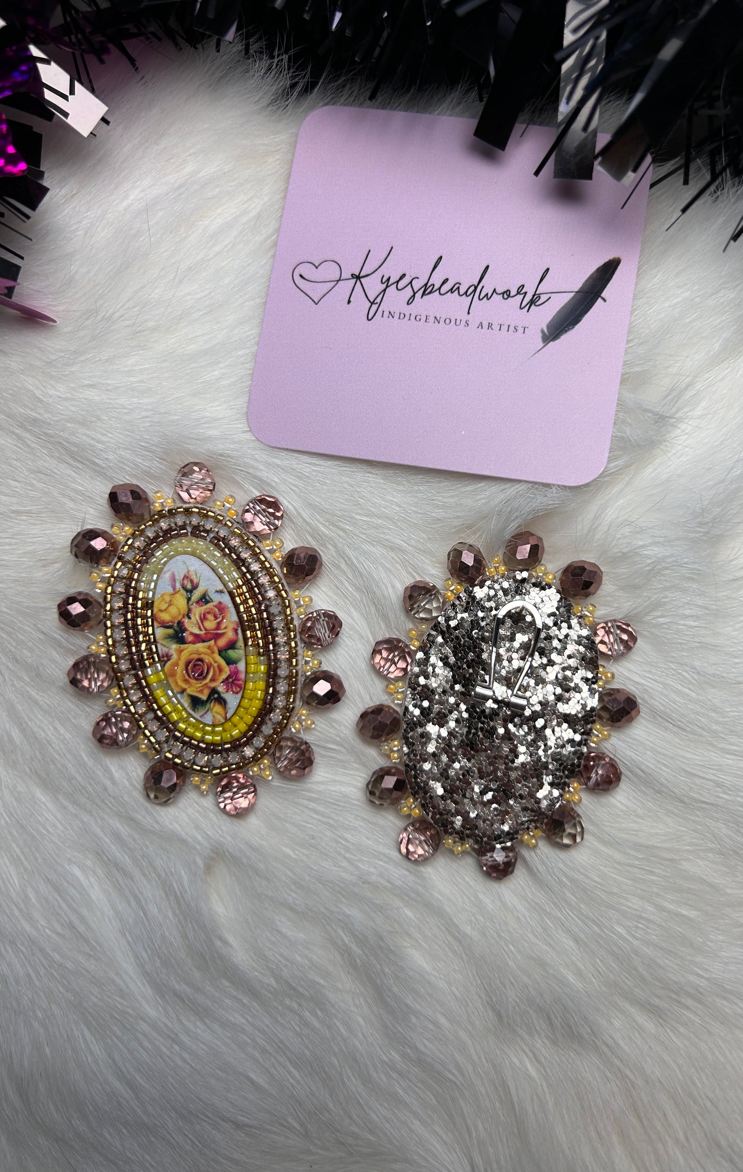 Yellow 24k Gold Beaded Earrings