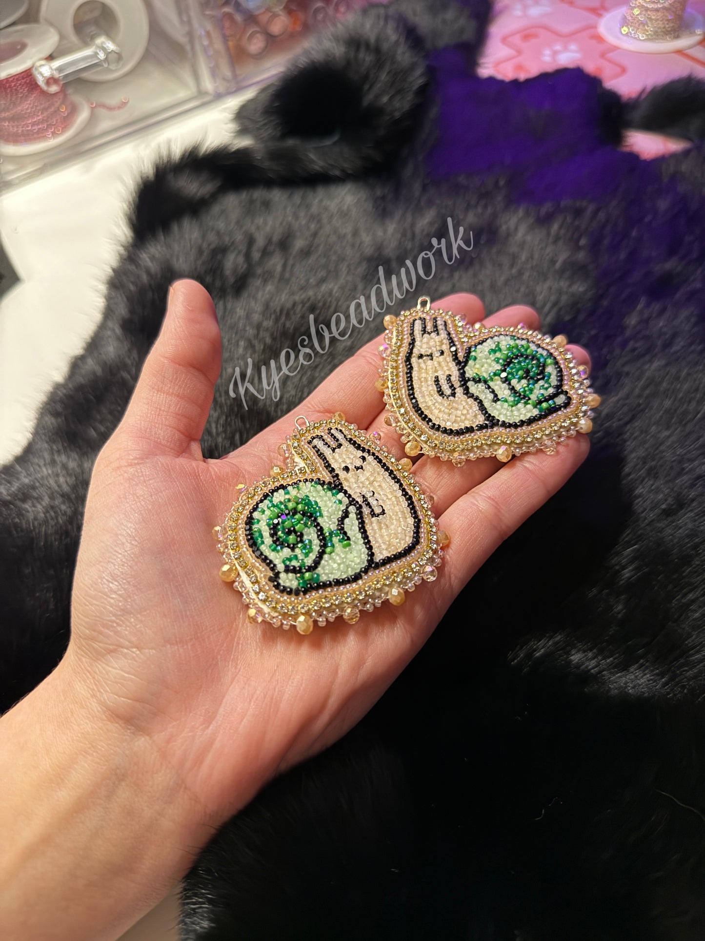 Snail Beaded Earrings