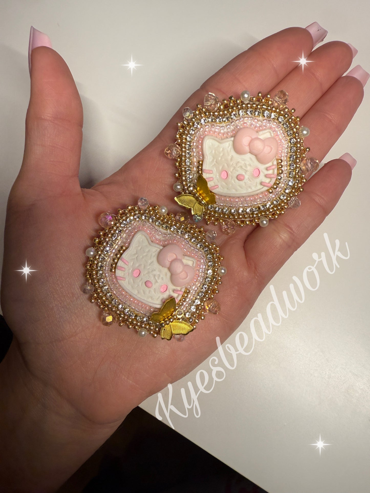 Gold Plated Hello Kitty Earrings