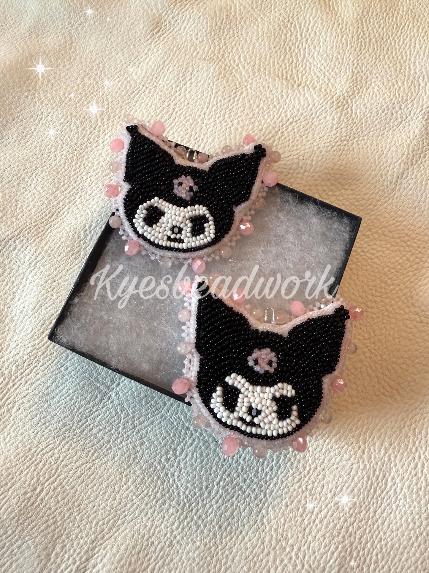 Large Kuromi Beaded Earrings