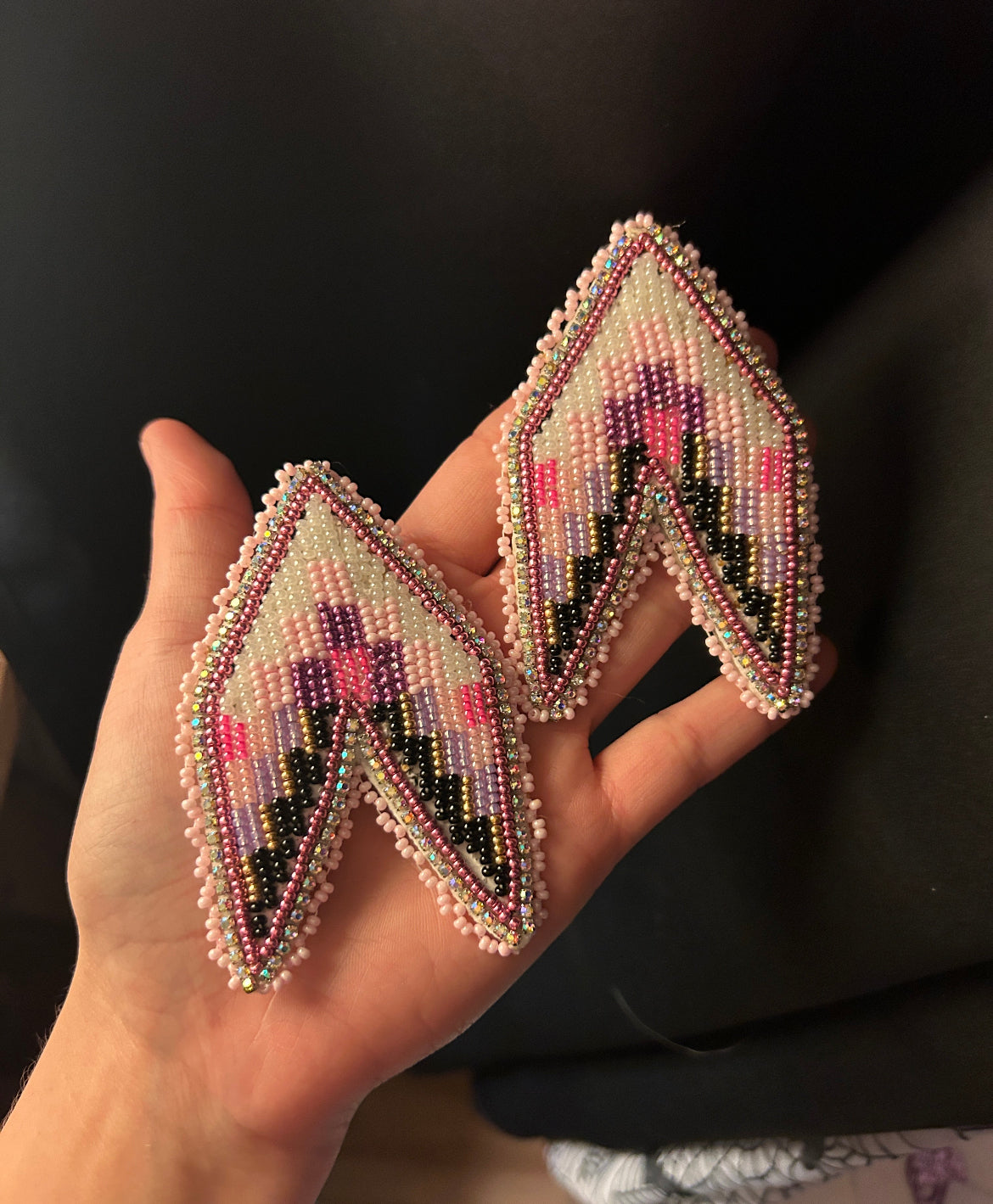 Arrow Head Beaded Earrings