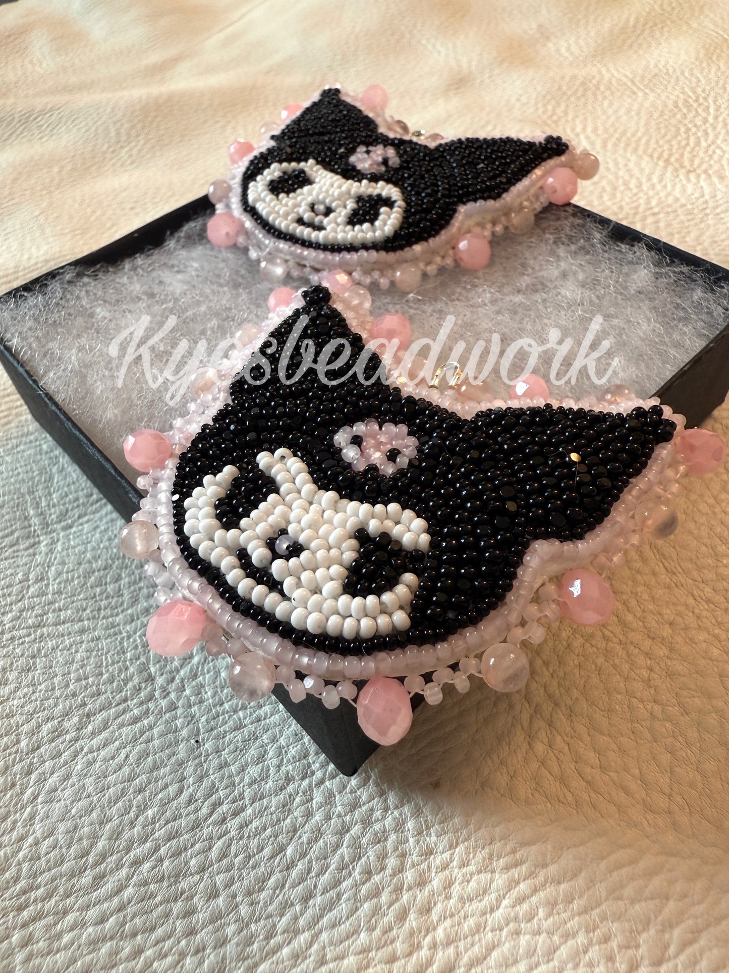 Large Kuromi Beaded Earrings