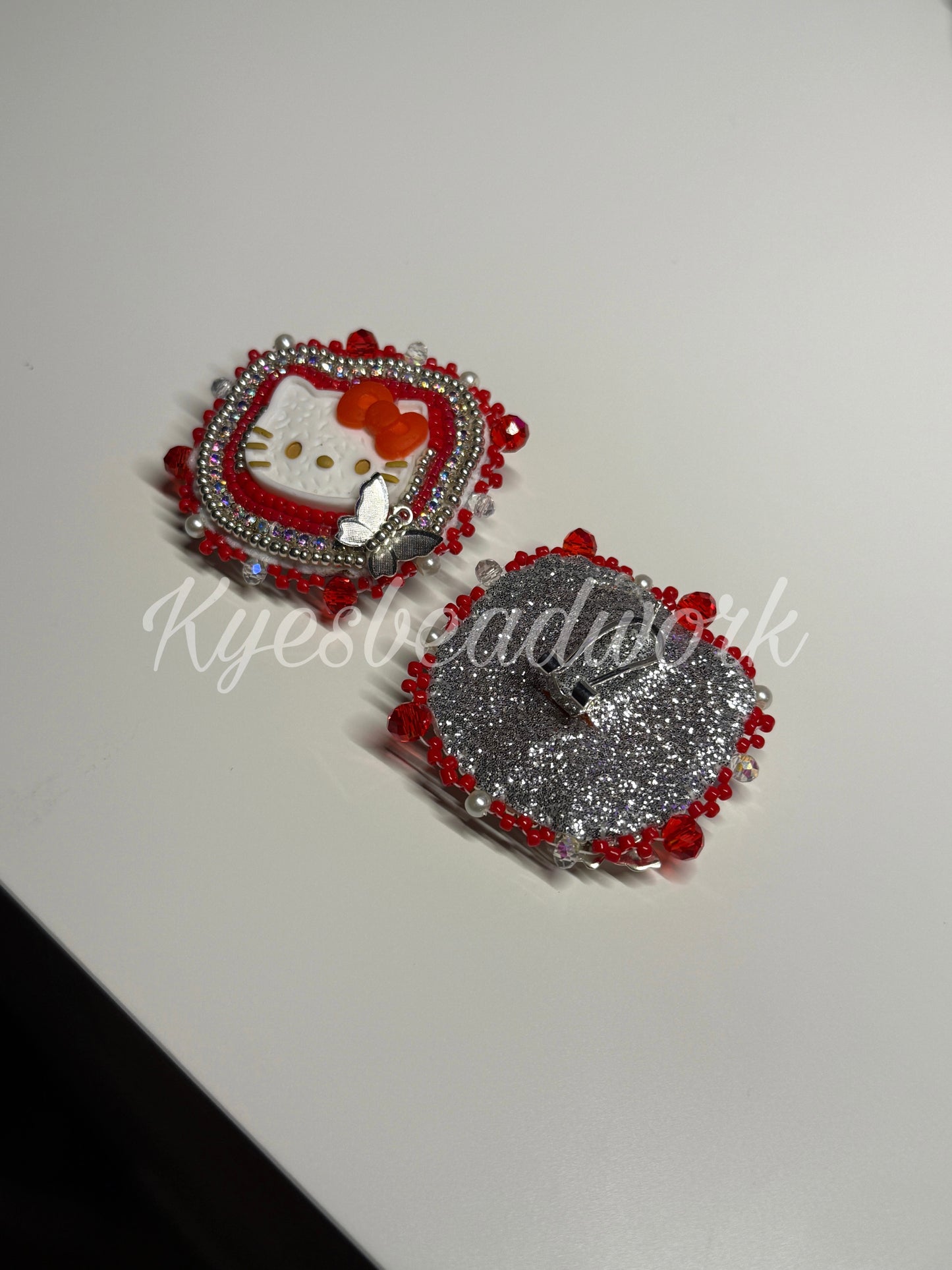 Silver Hello Kitty Earrings