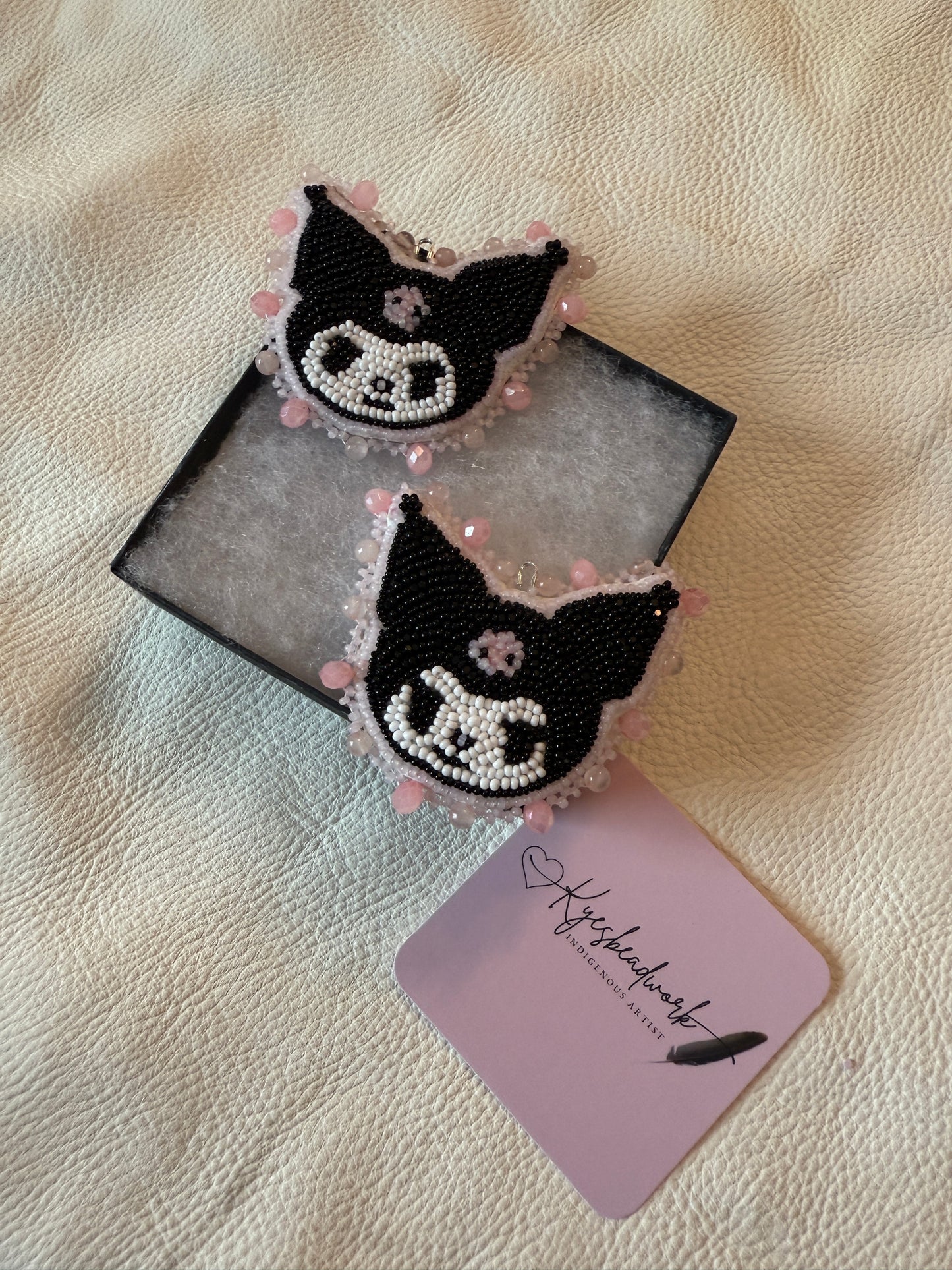 Large Kuromi Beaded Earrings