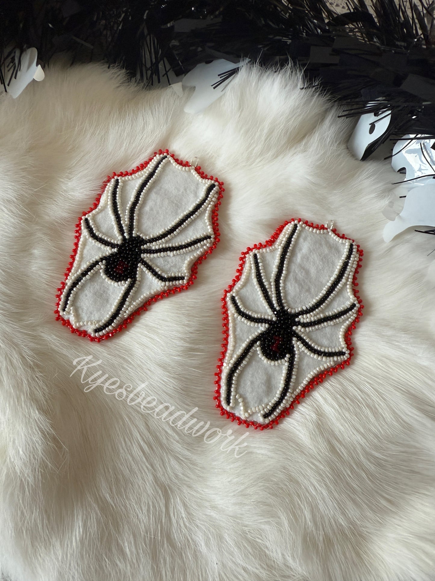 XL Spider Beaded Earrings
