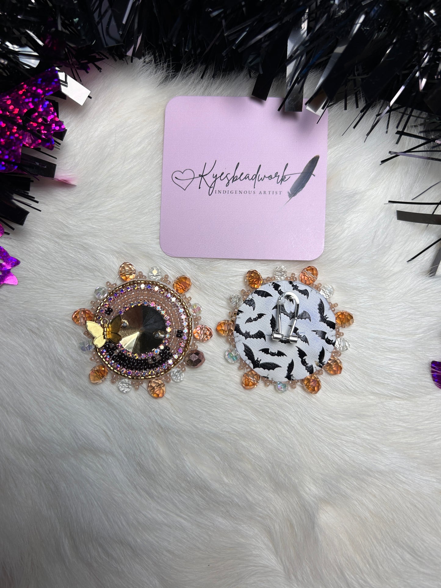 Neutral Toned Butterfly Earrings