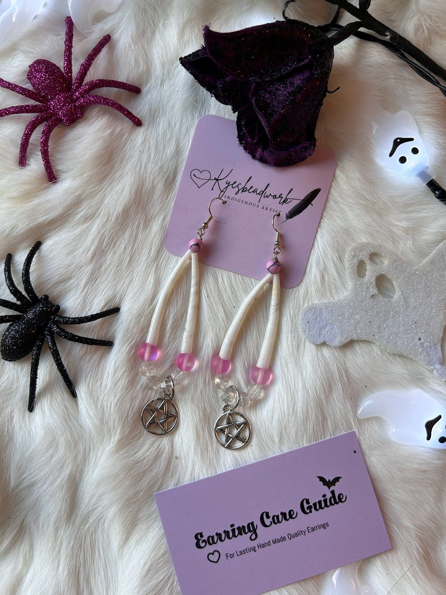 Cute & Pink Smooth Dentalium Earrings