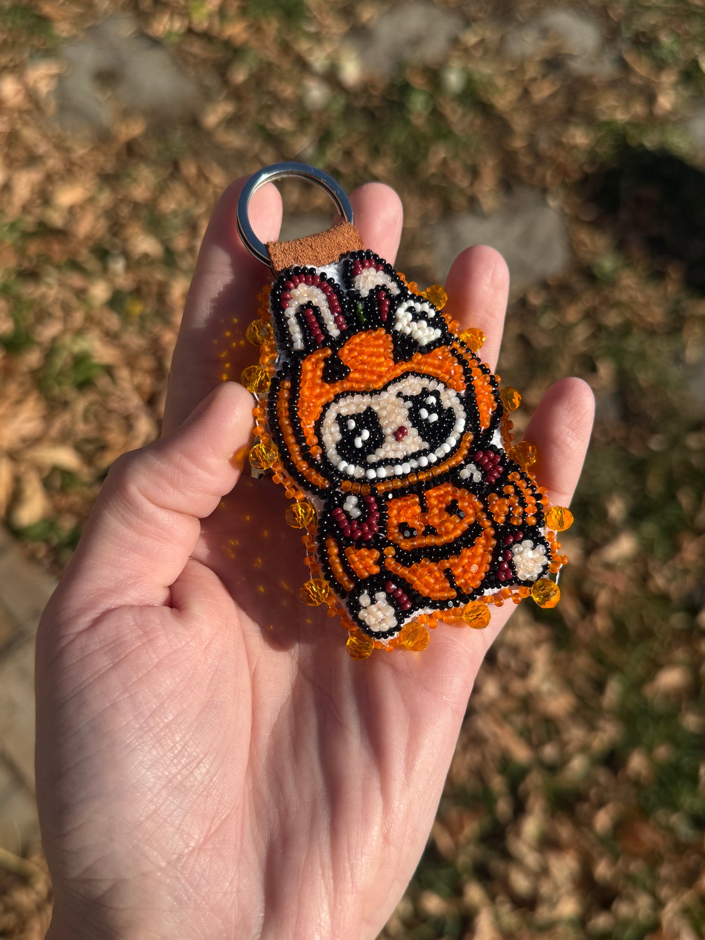 Pumpkin Labubu Keychain