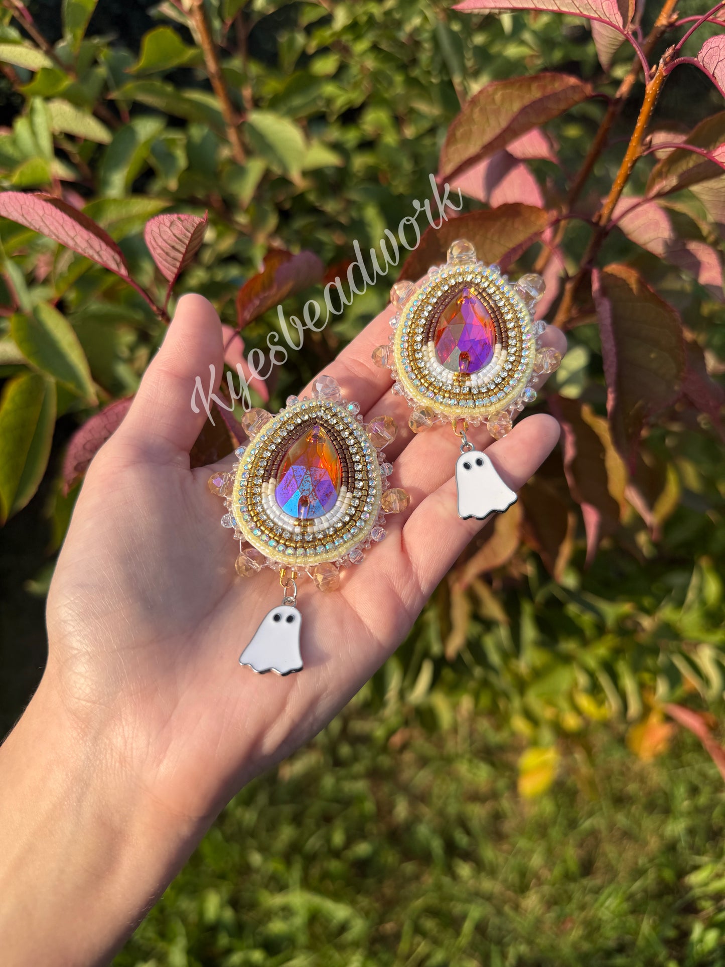 Fall Ghost Drop Earrings