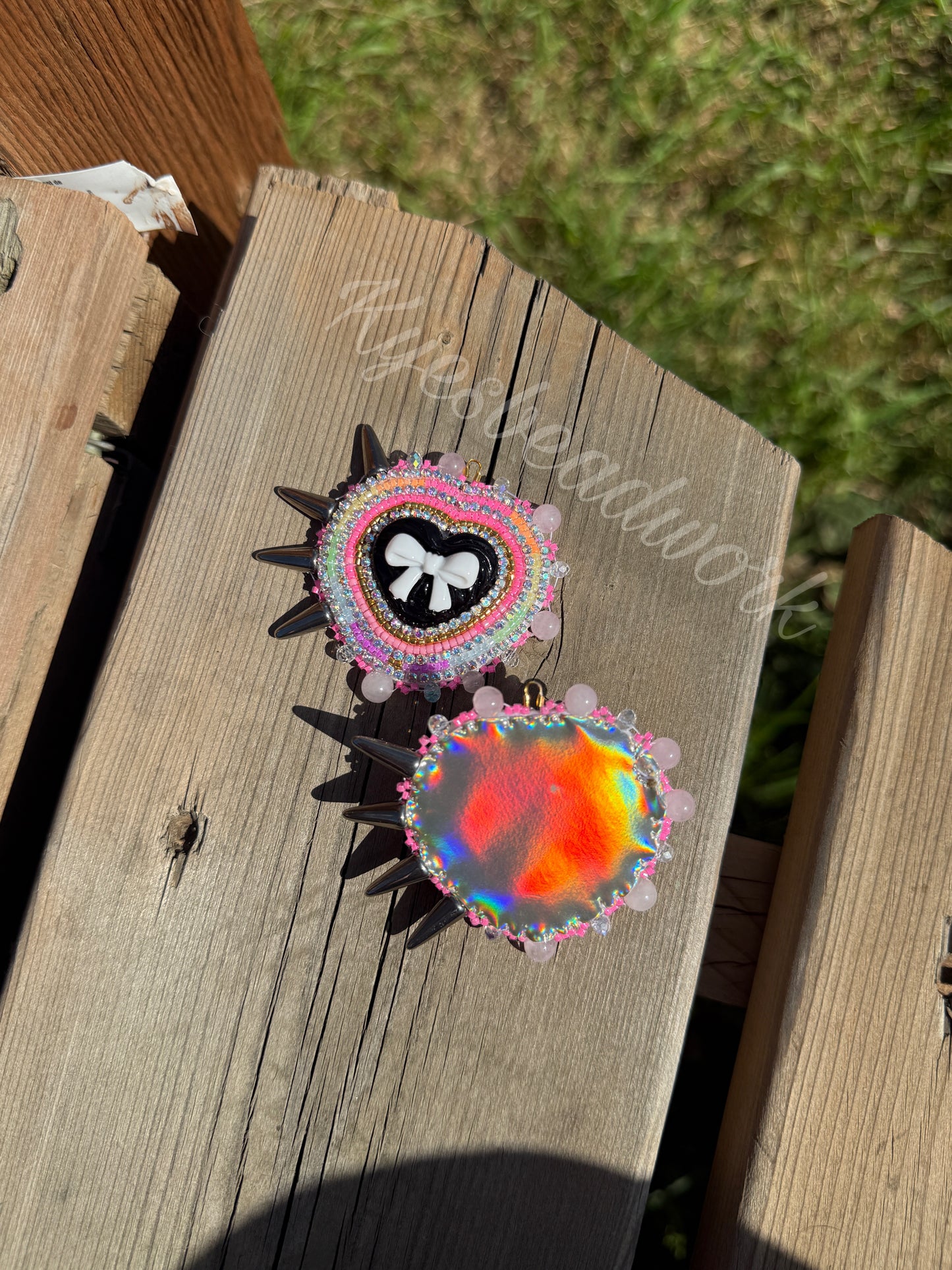 Rainbow Pastel Heart Beaded Earrings