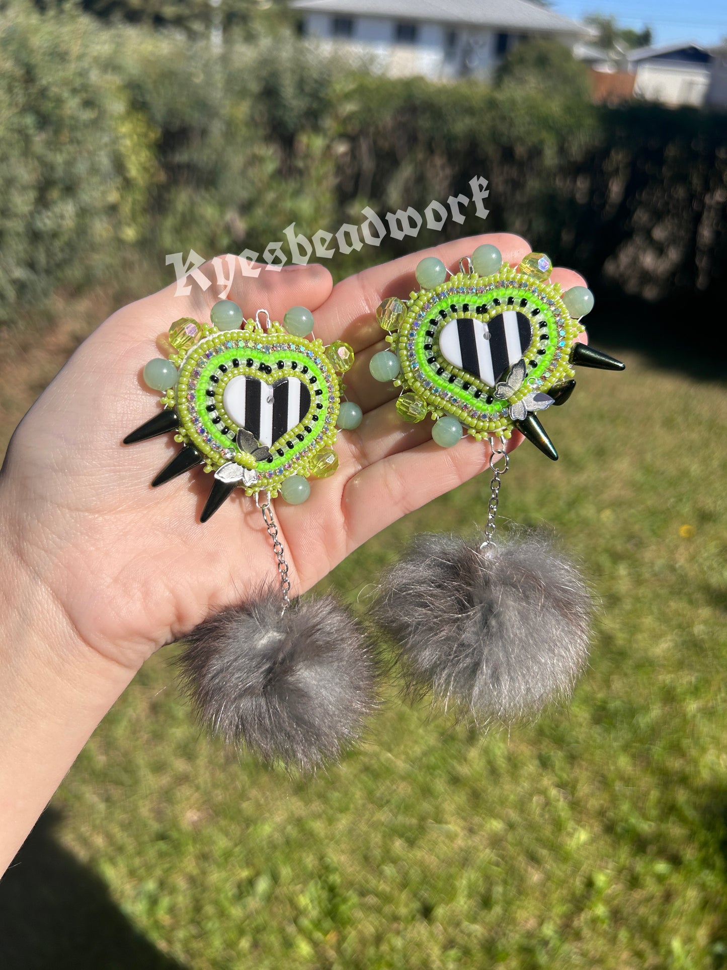 Beetle Juice Earring & Lanyard Set