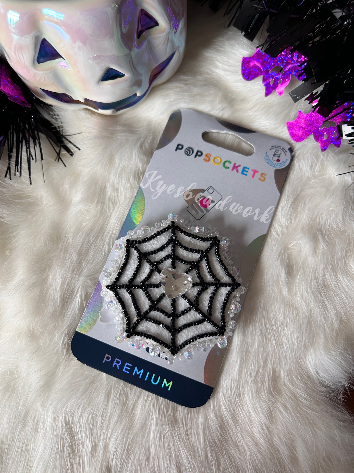 Spiderweb Beaded Premium Popsocket