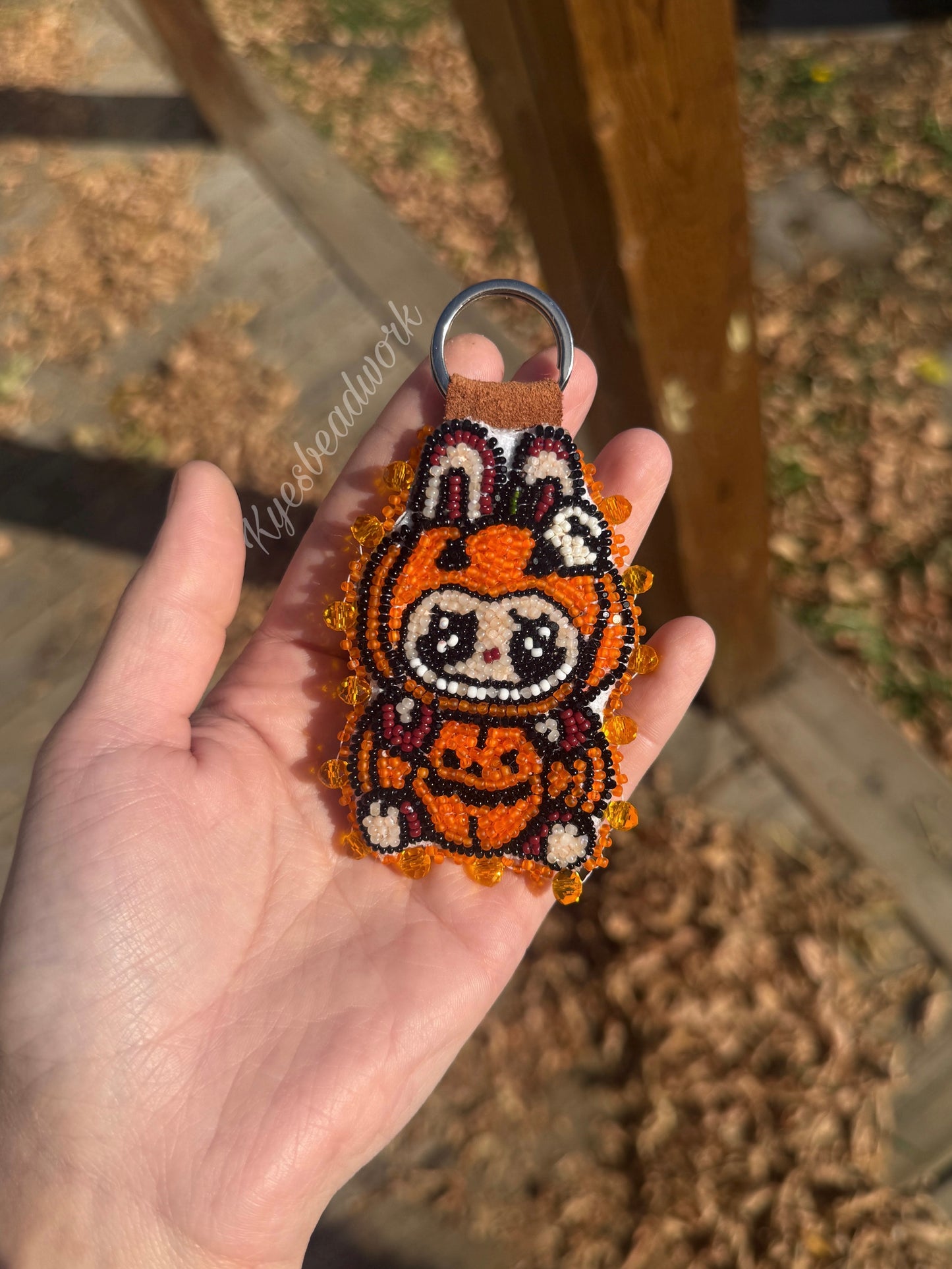 Pumpkin Labubu Keychain