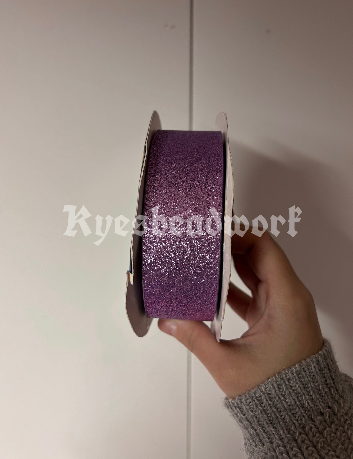 Purple Sparkle Ribbon Per Meter