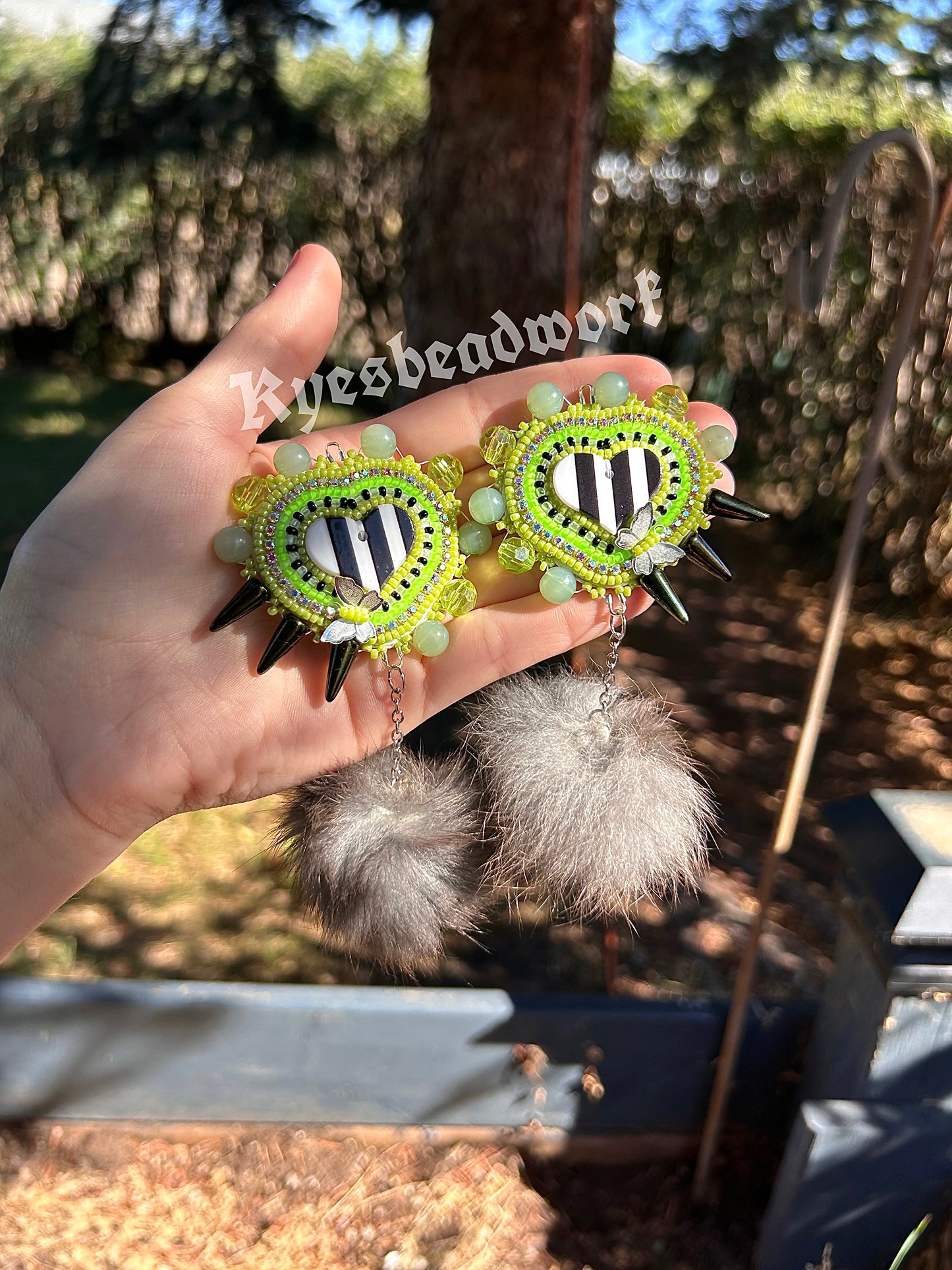 Beetle Juice Earring & Lanyard Set