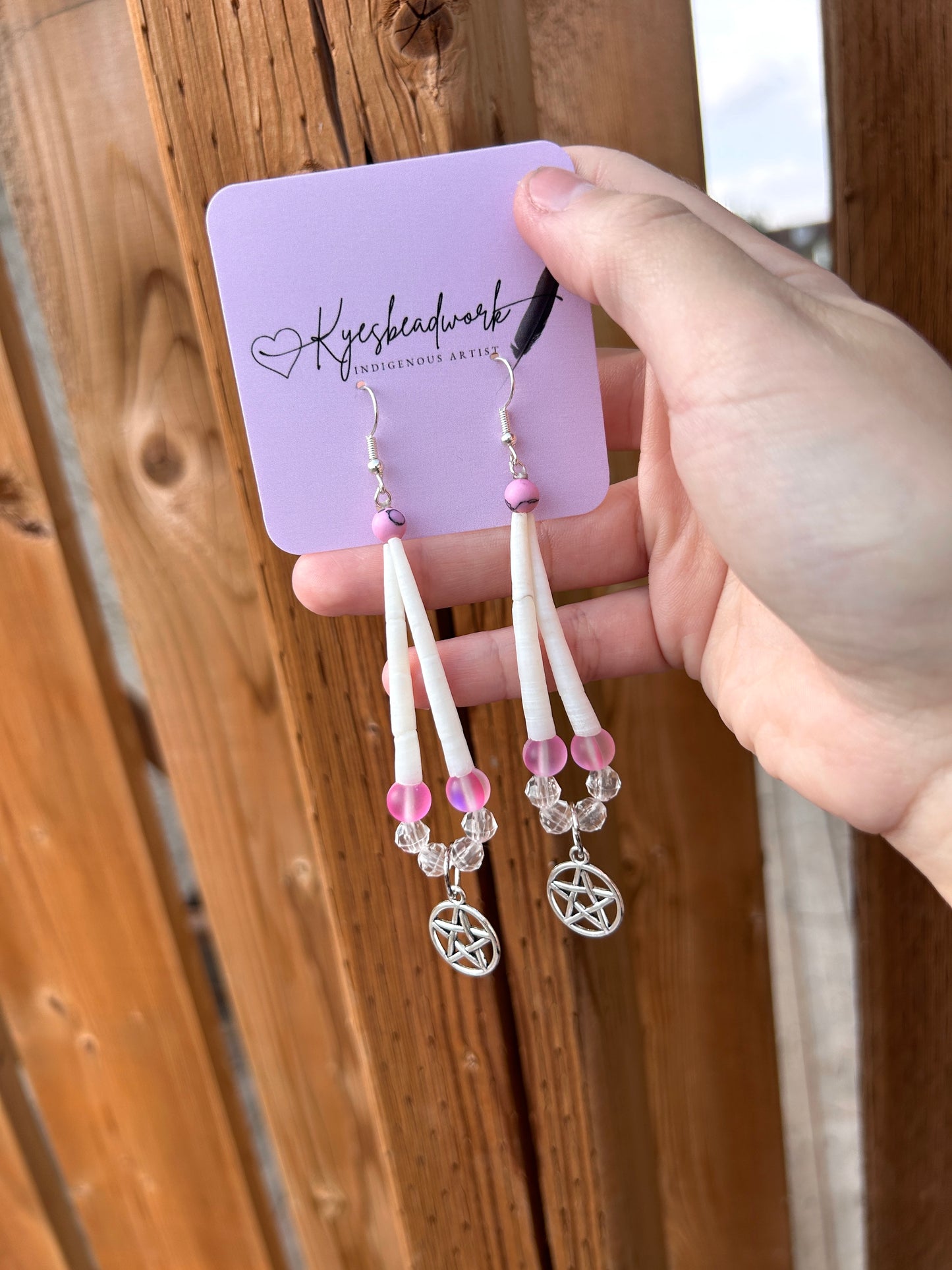 Cute & Pink Smooth Dentalium Earrings