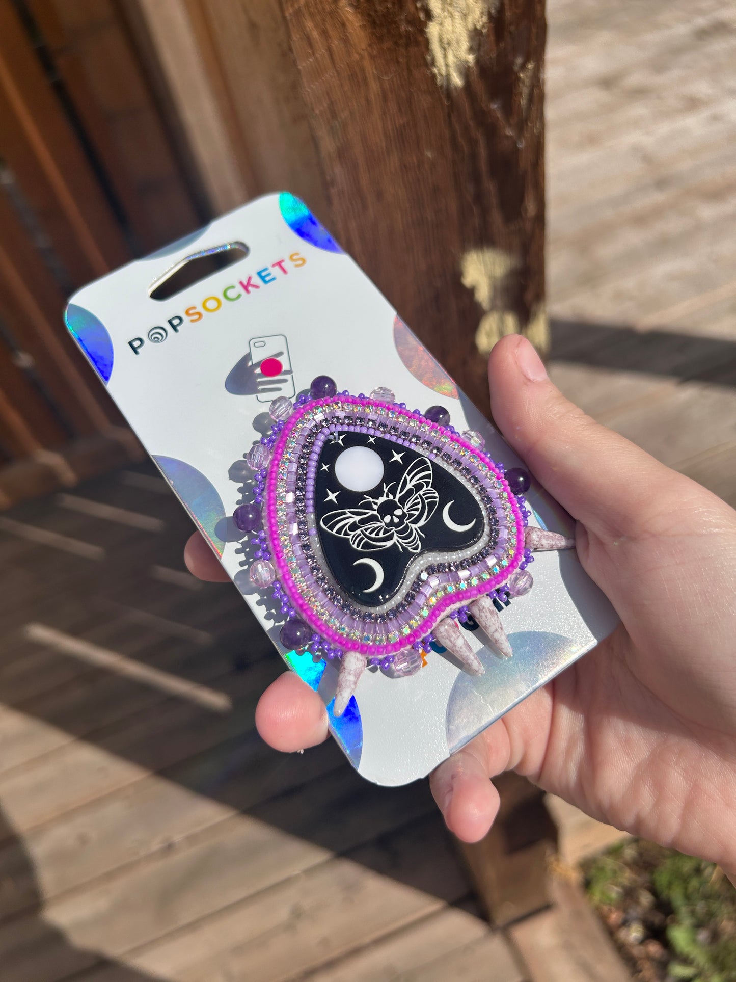 Cicada Spooky Beaded Popsocket