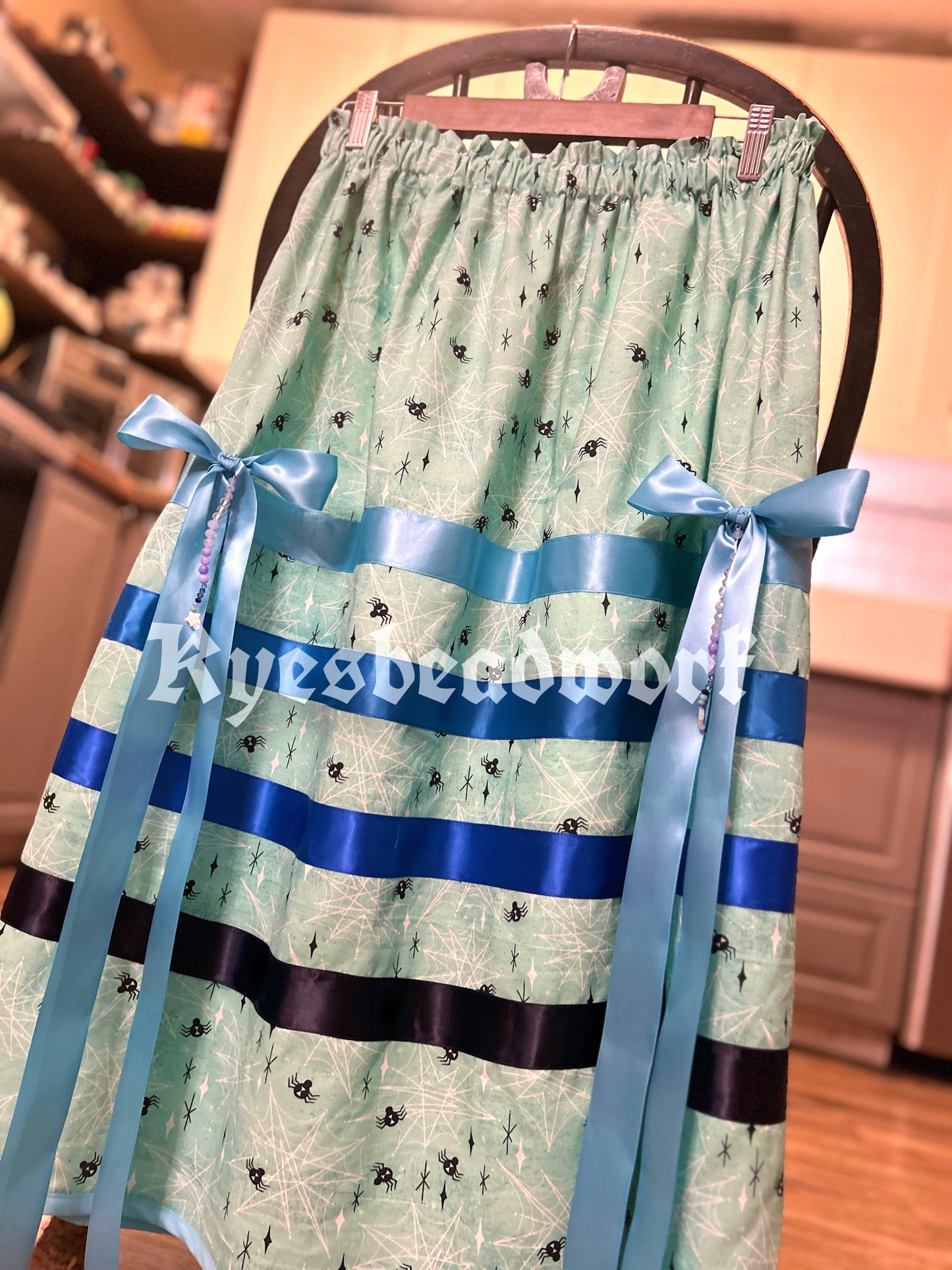 Blue Spider Ribbon Skirt