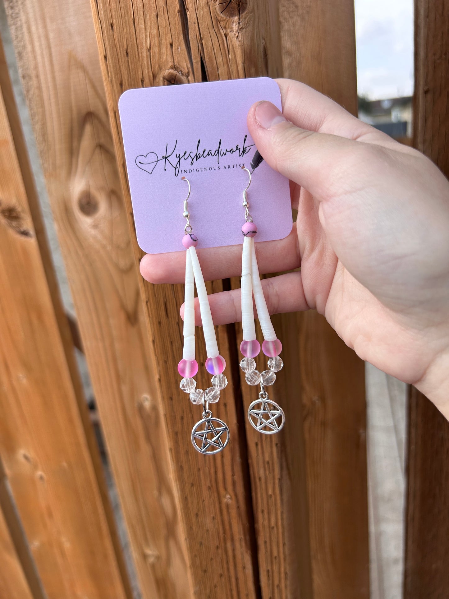 Cute & Pink Smooth Dentalium Earrings