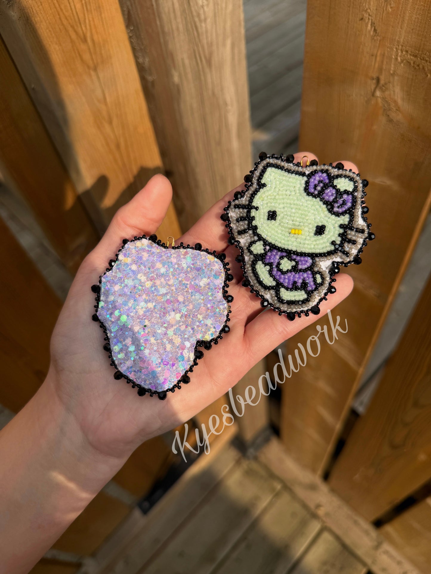 Zombie Hello Kitty Earrings