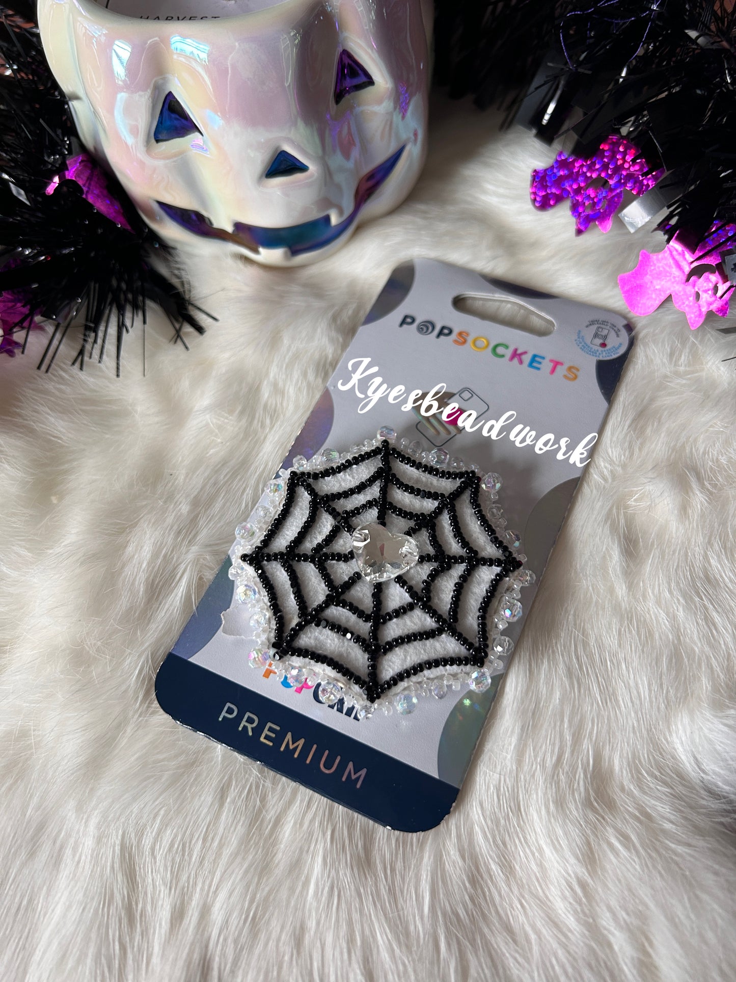 Spiderweb Beaded Premium Popsocket