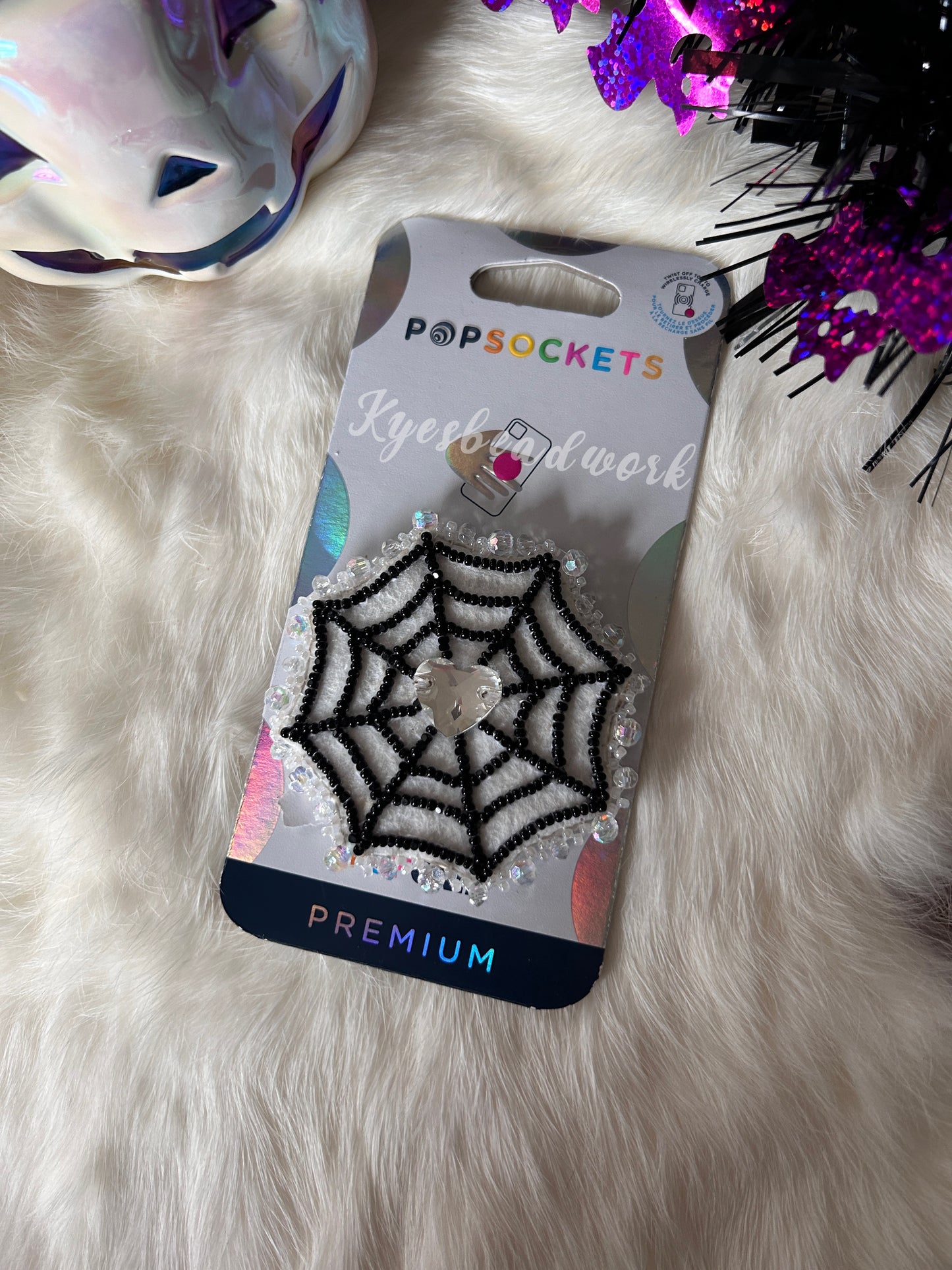 Spiderweb Beaded Premium Popsocket