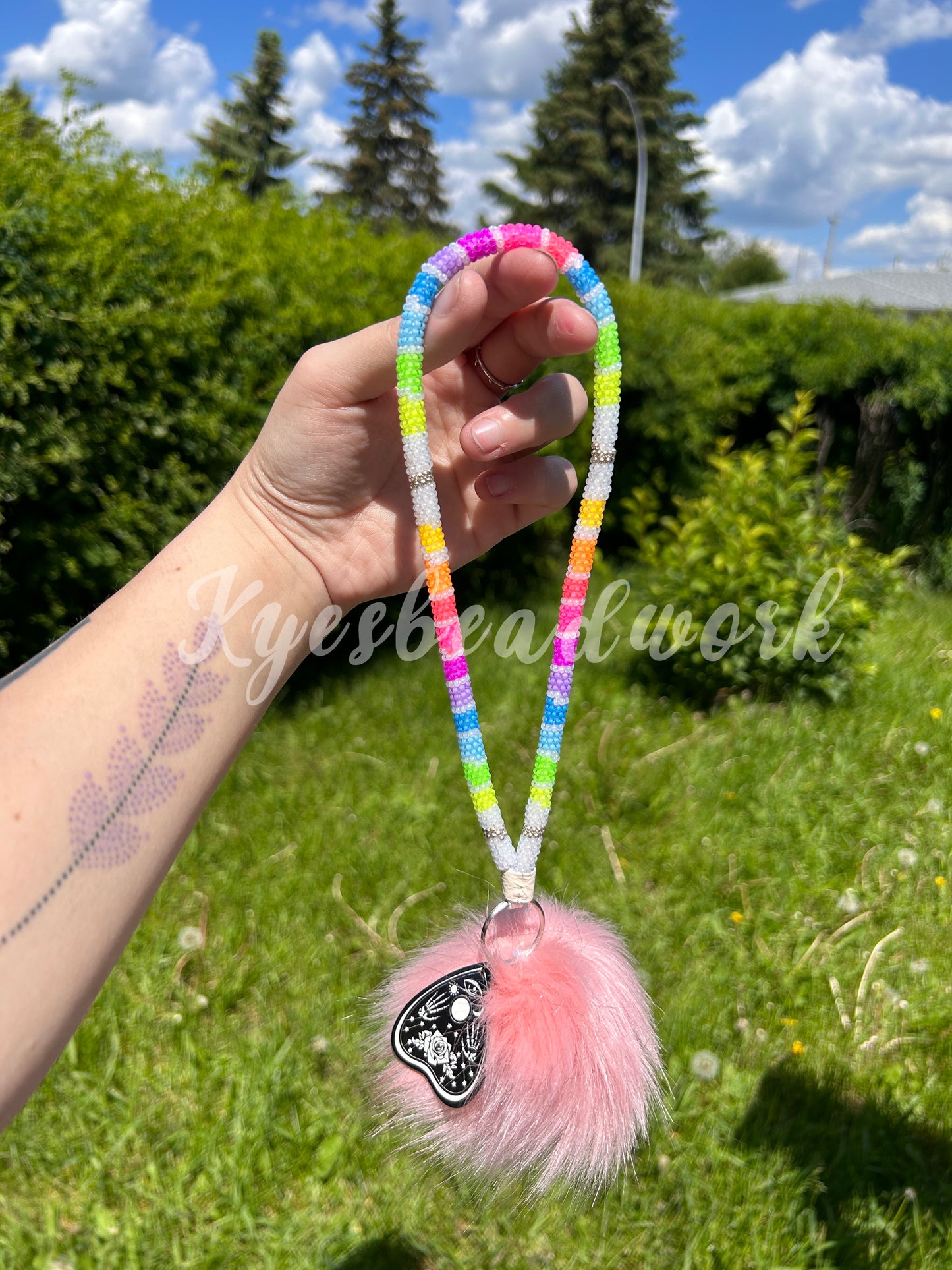 Ouija Neon Lanyard With Scrunchie