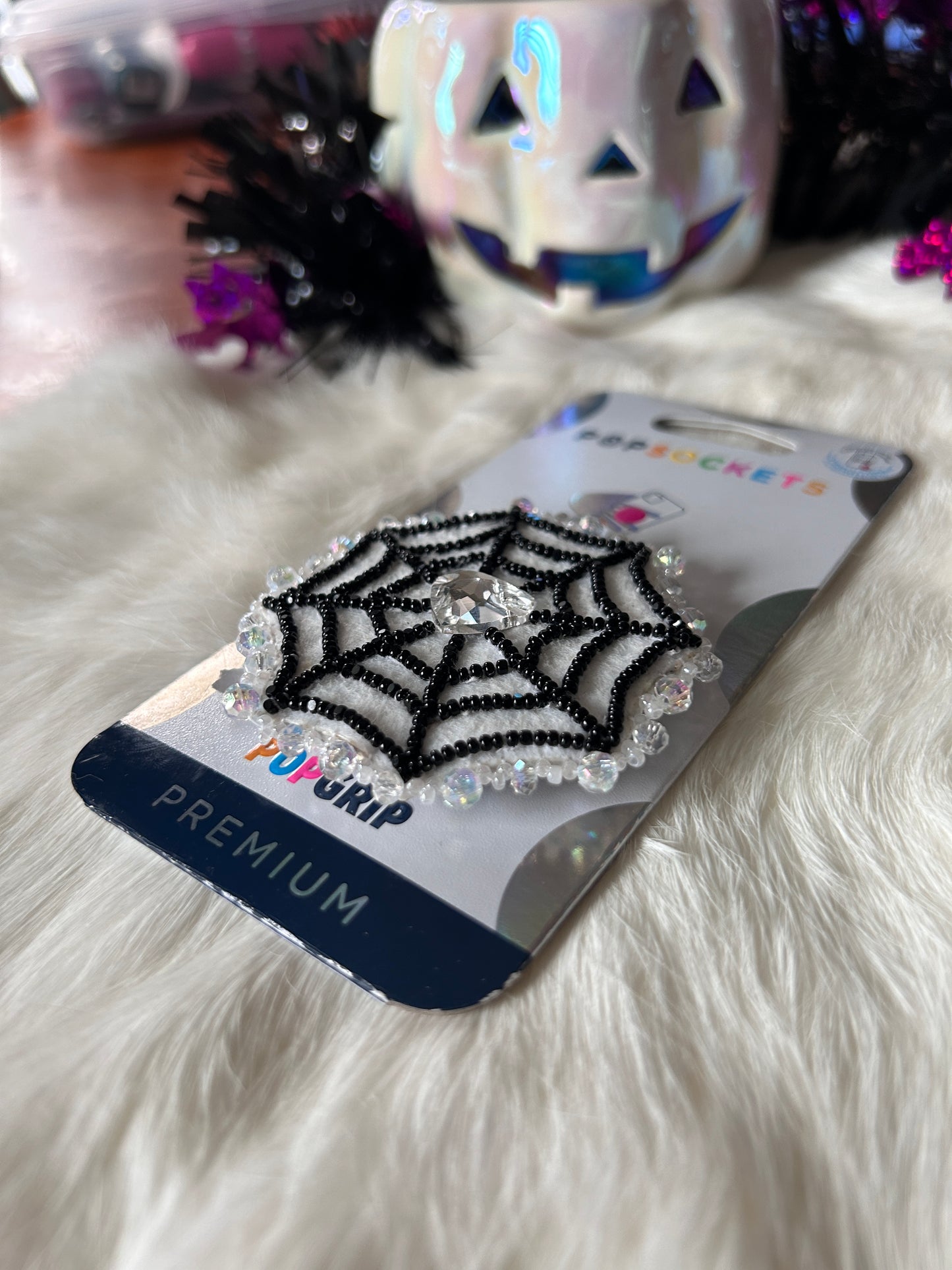 Spiderweb Beaded Premium Popsocket