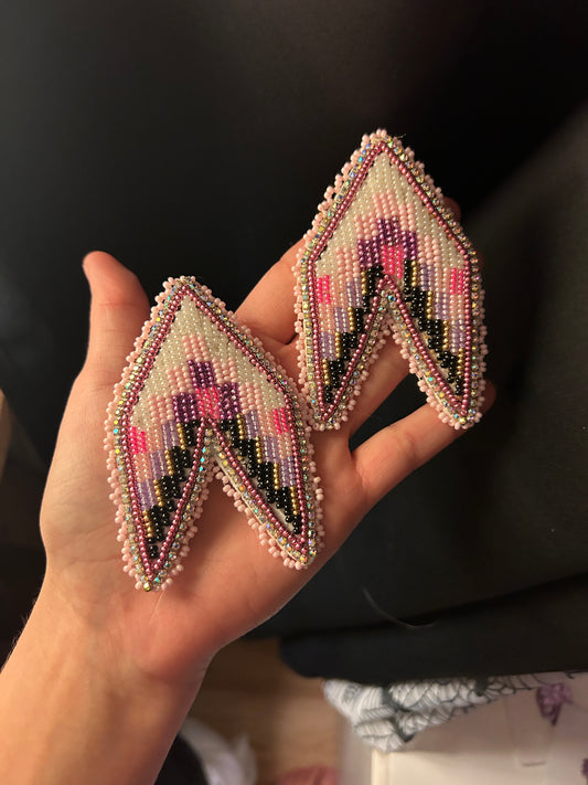 Arrow Head Beaded Earrings