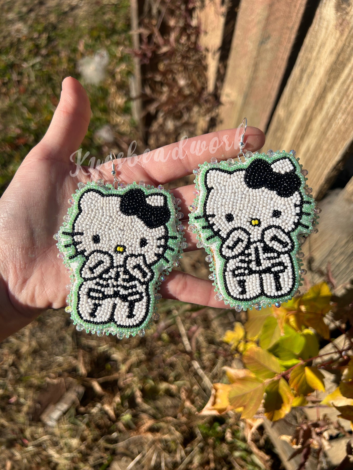 Hello Kitty Skeleton Earrings