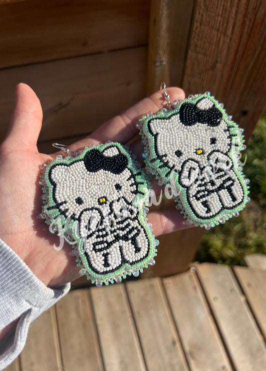 Hello Kitty Skeleton Earrings