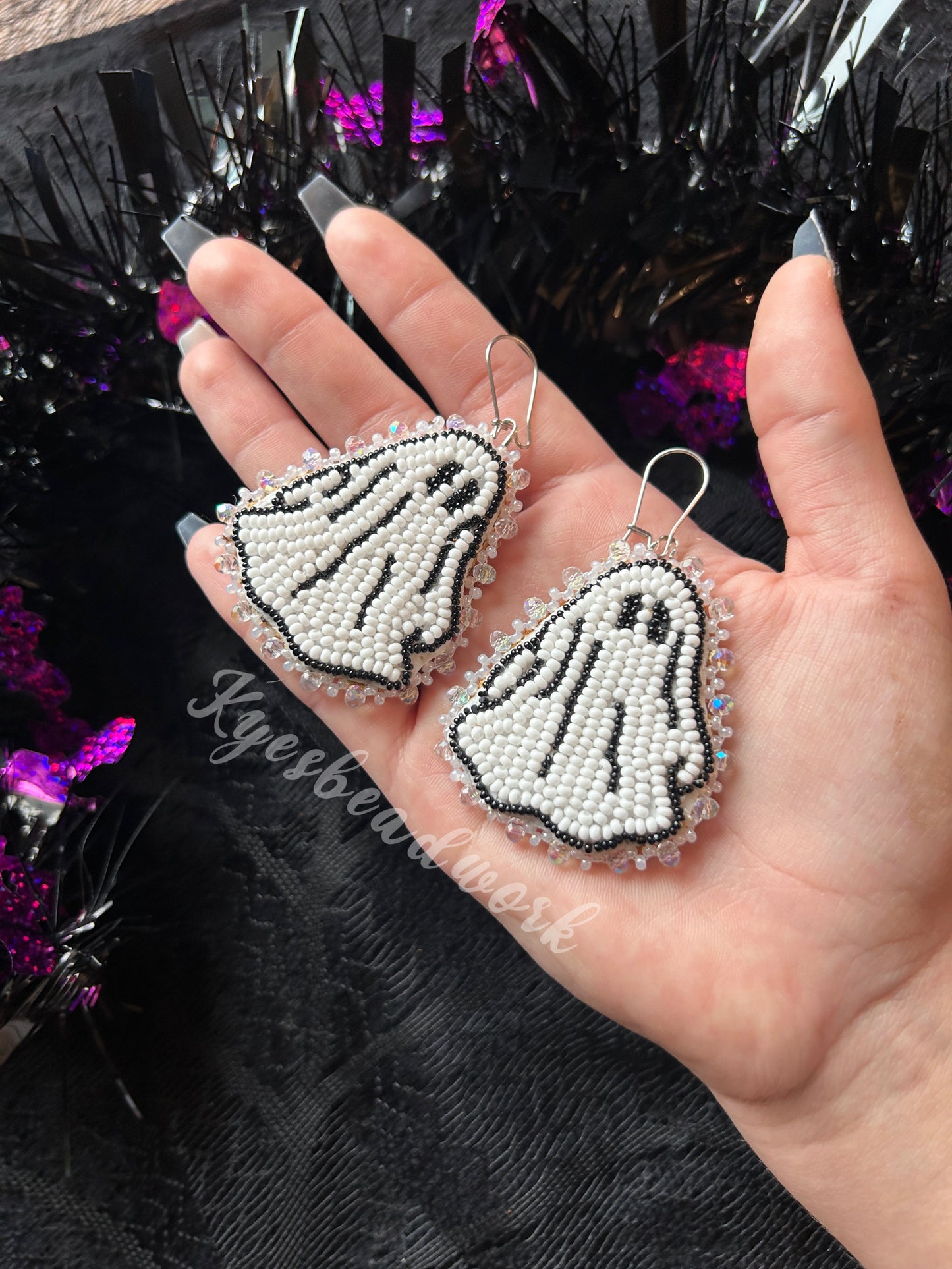 Ghost Beaded Earrings