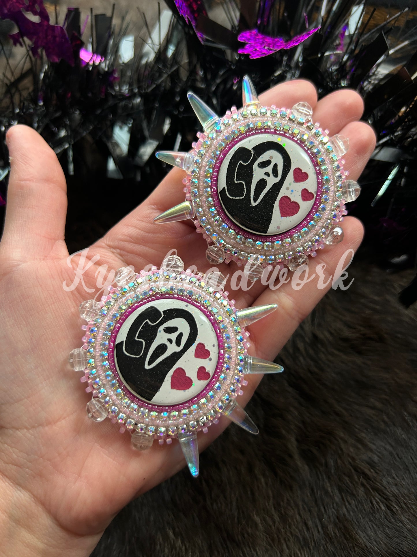 Scream Spiked Earrings