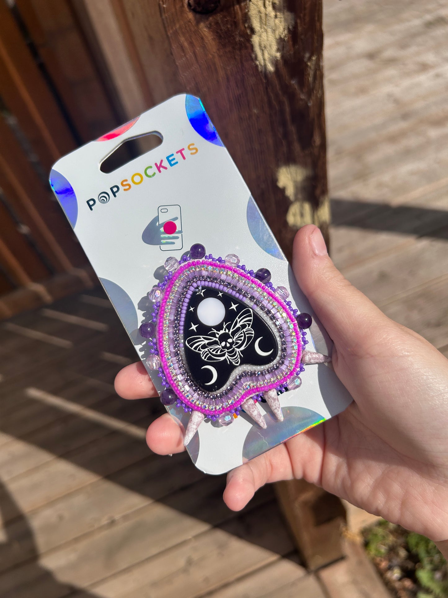 Cicada Spooky Beaded Popsocket