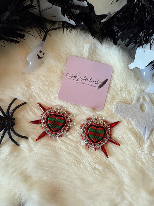 Freddy Krueger Spiked Beaded Earrings