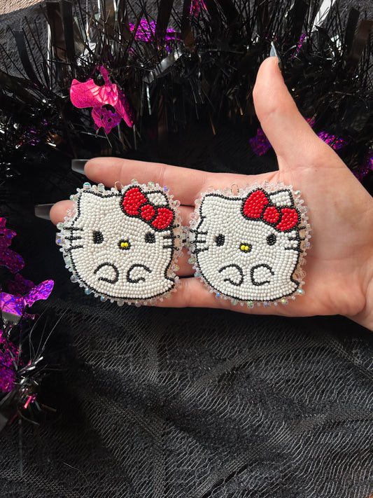 Hello Kitty Ghost Beaded Earrings