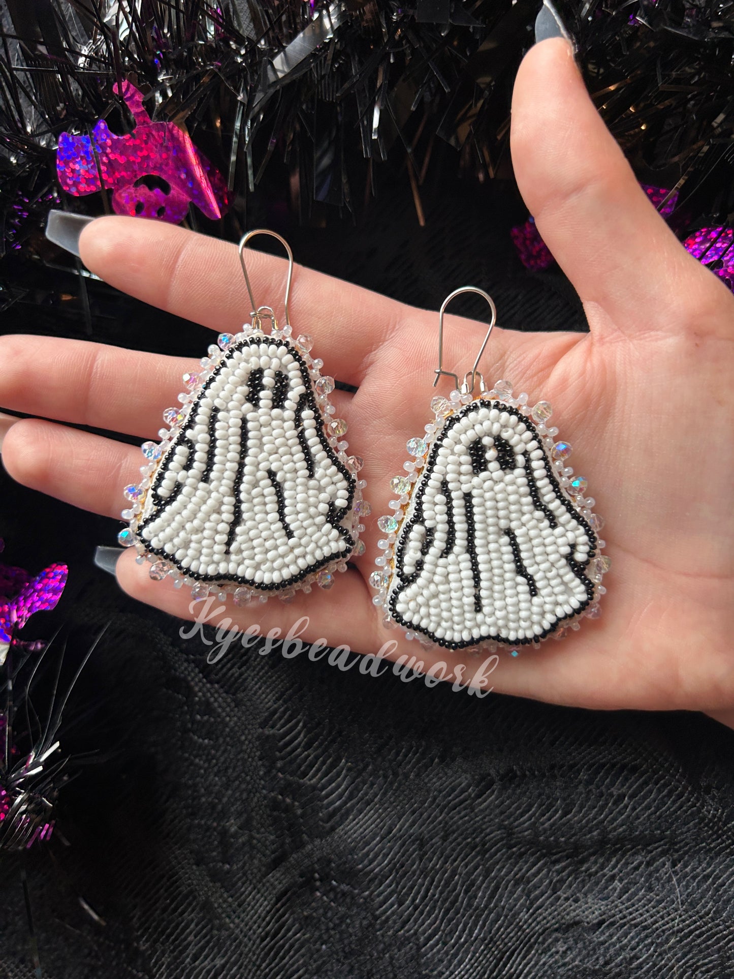 Ghost Beaded Earrings