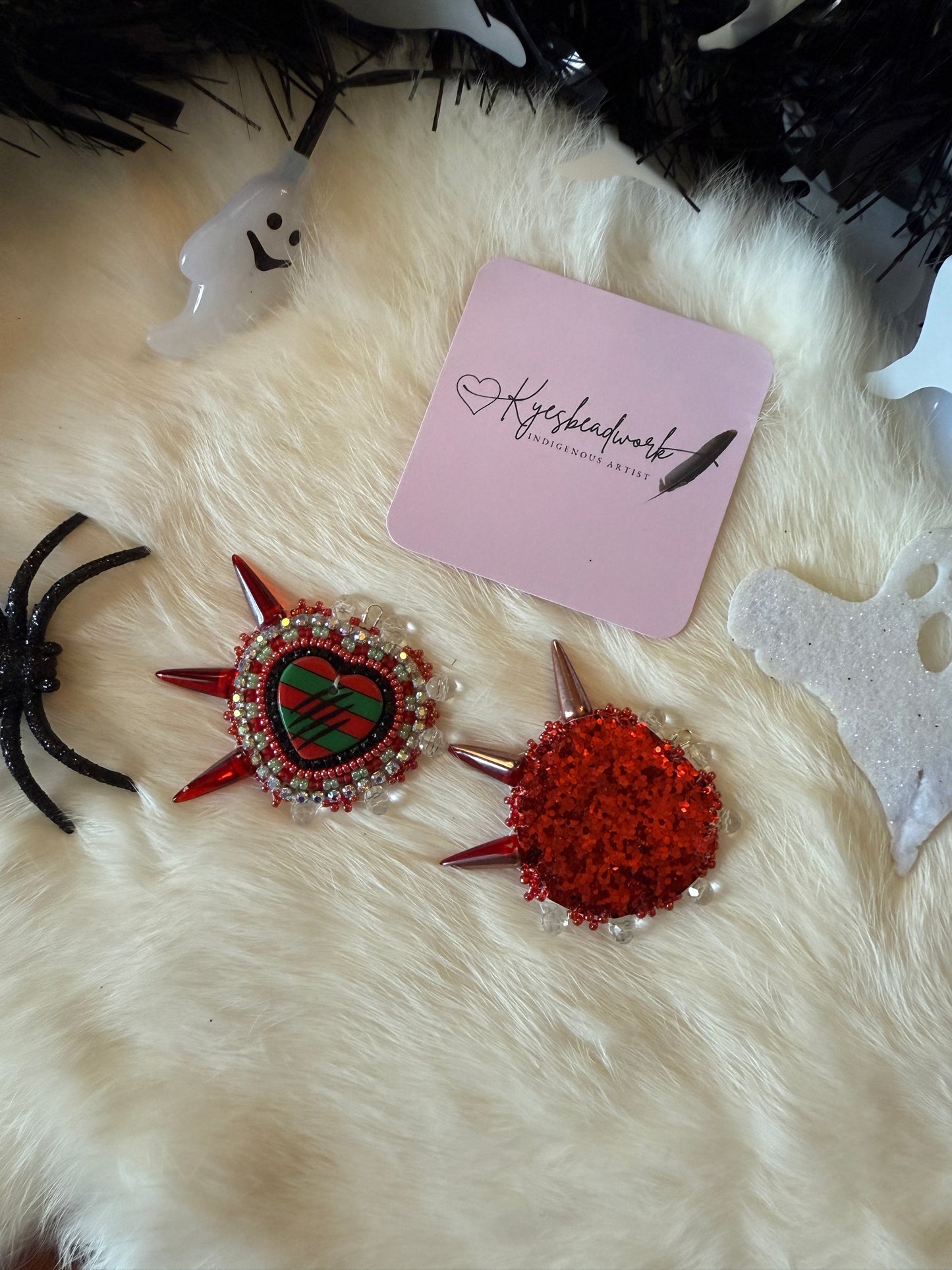 Freddy Krueger Spiked Beaded Earrings