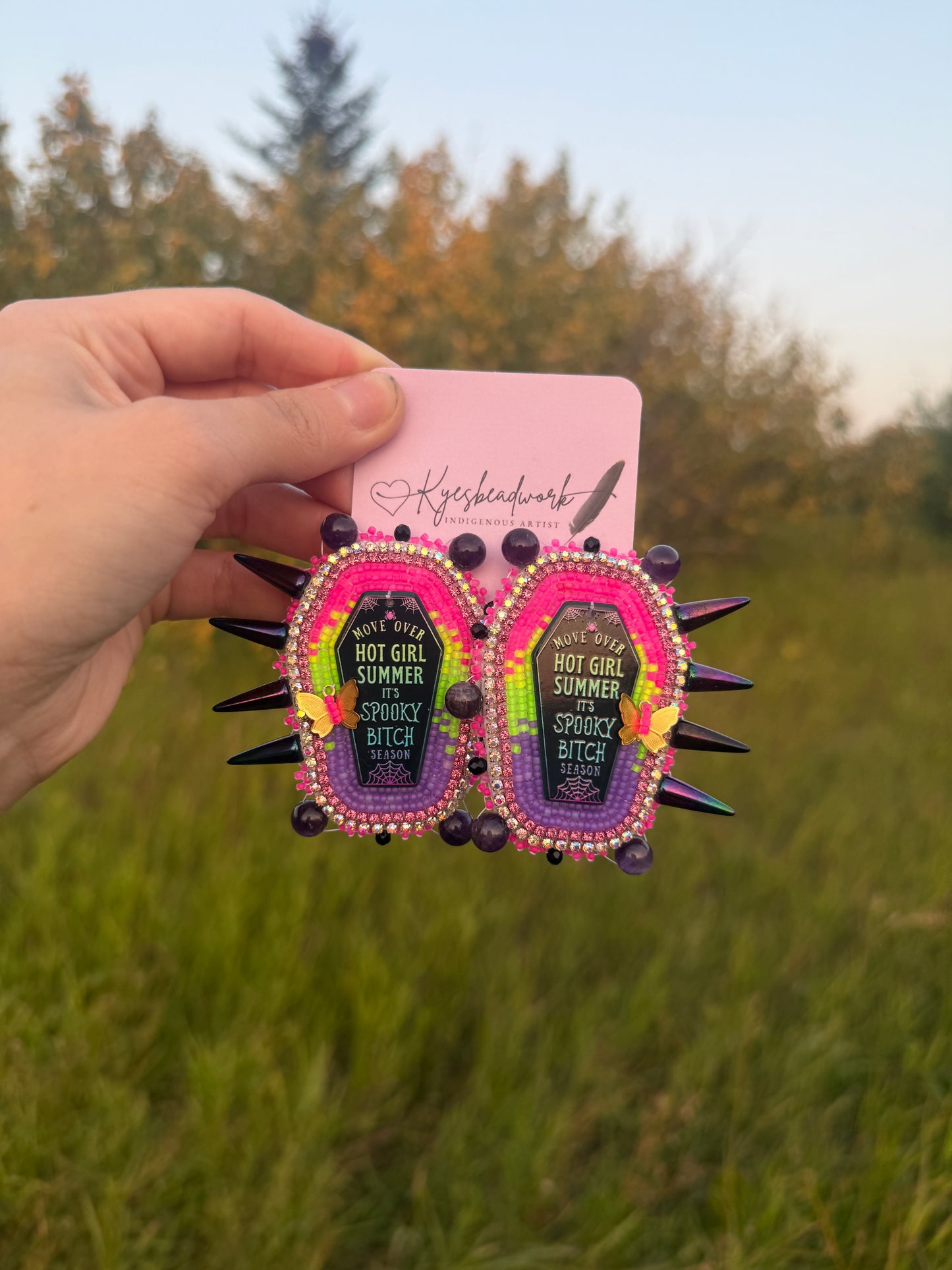 Coffin Spiked Earrings