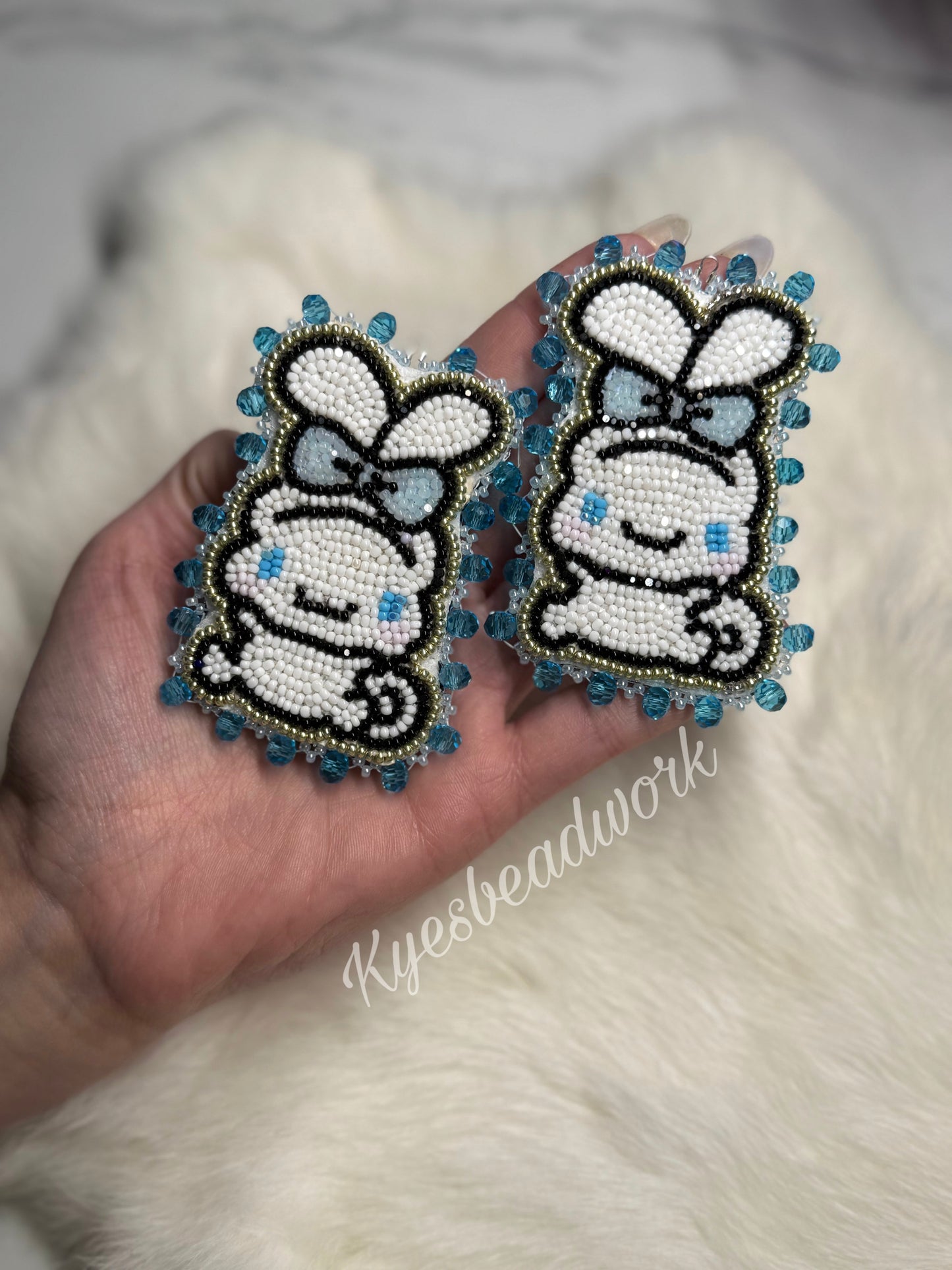 Cinnamonroll Beaded Earrings