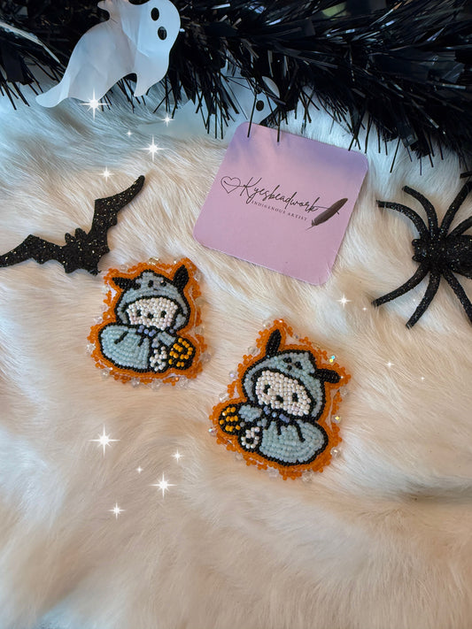 Pochacco Trick Or Treat Beaded Earrings
