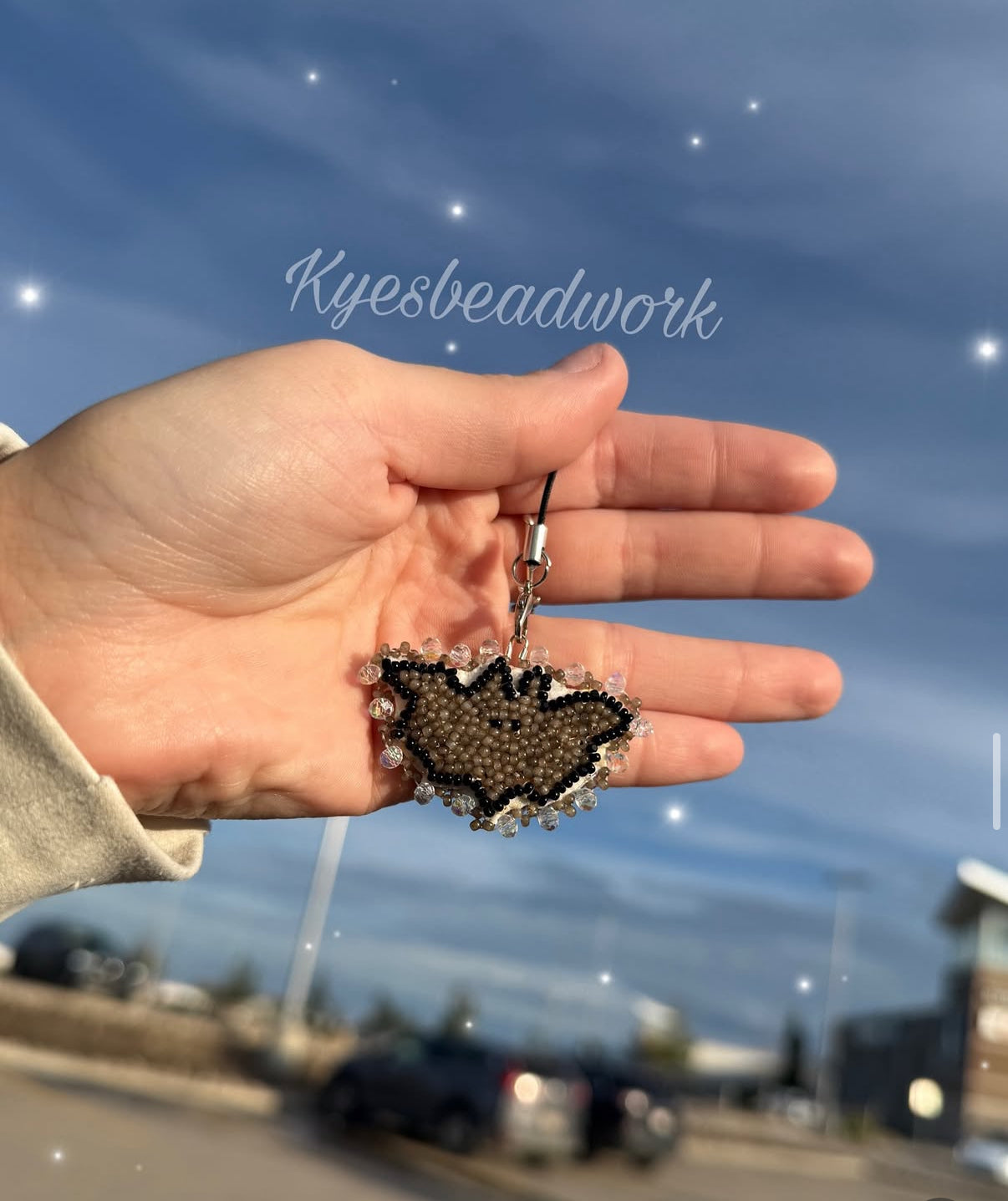 Grey Bat Phone Charm