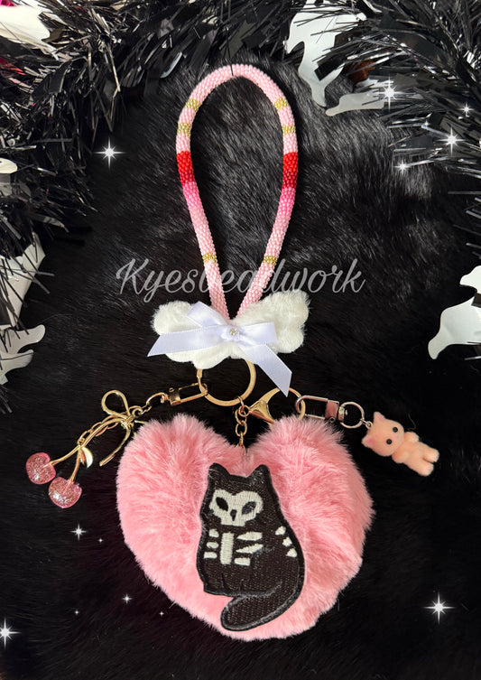Spooky Beaded Lanyard W charms