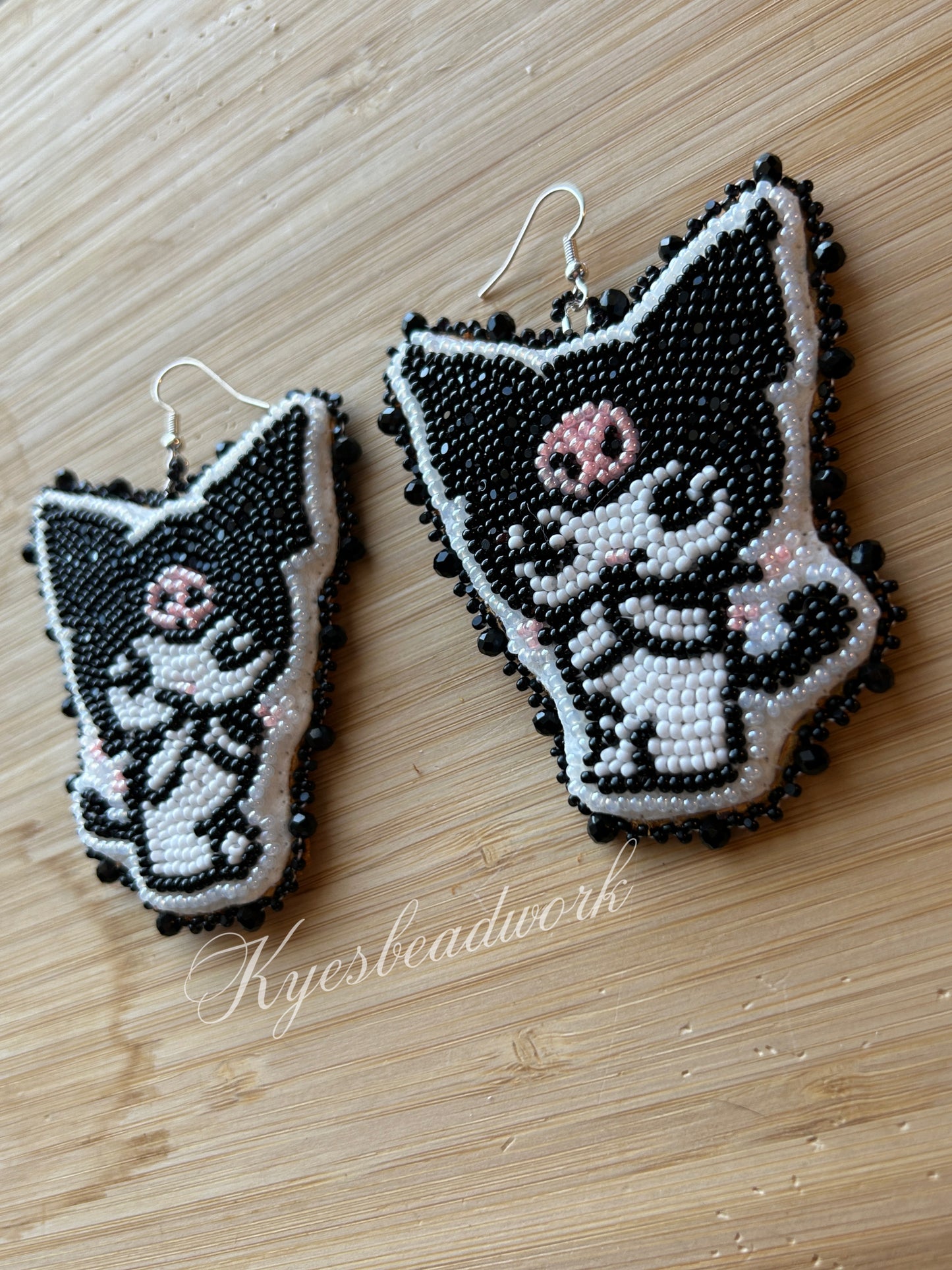 Large Kuromi Beaded Earrings